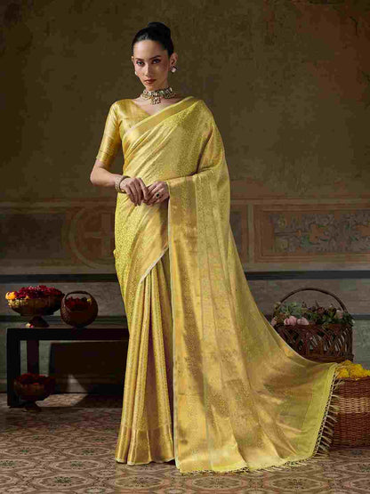Kanchivaram Silk Woven Jari Saree for Women