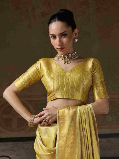 Kanchivaram Silk Saree with Rich Woven Jari Detailing