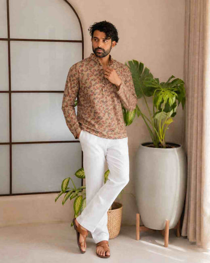 Men's traditional printed wear for festivals and functions