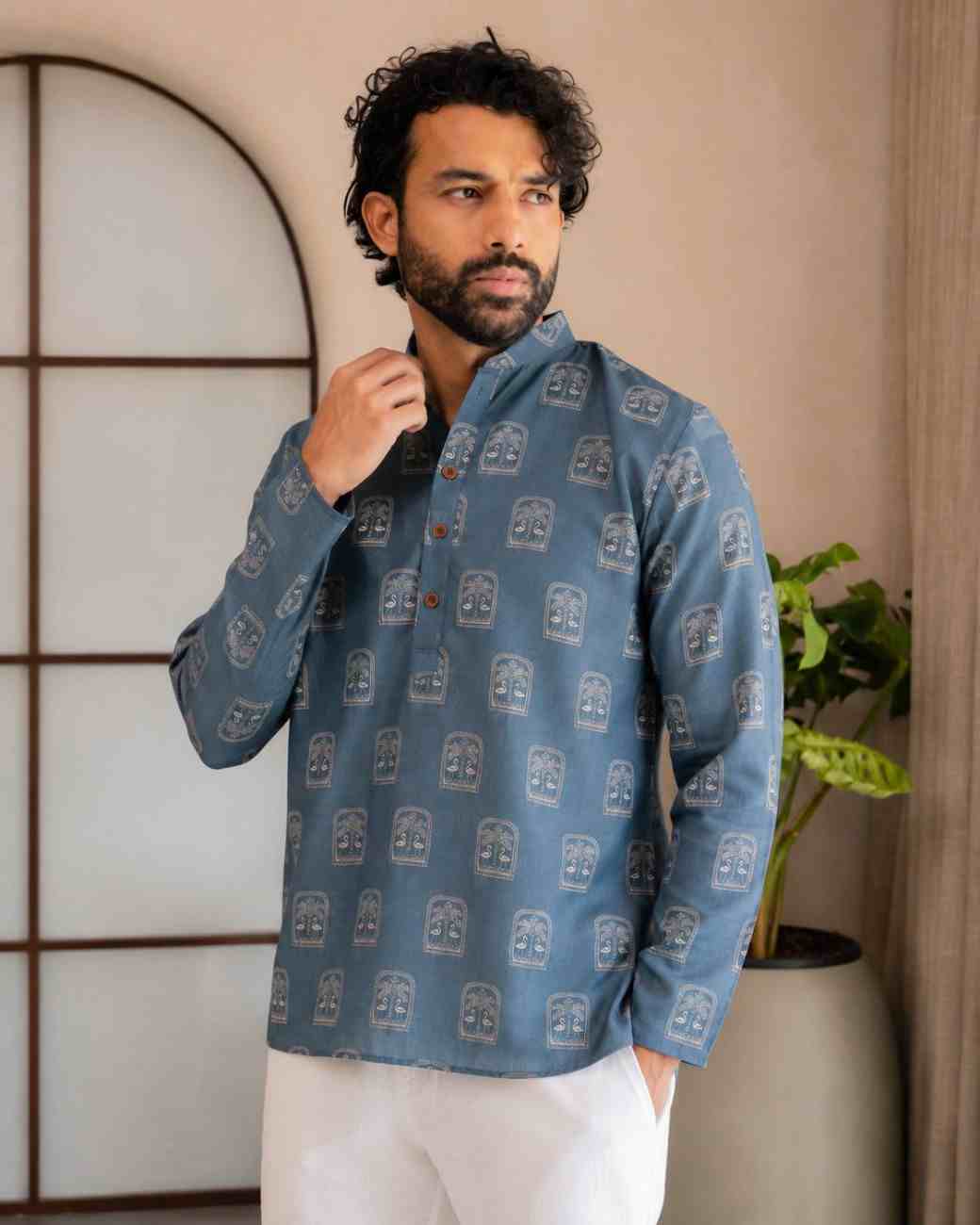Designer printed traditional outfit for men