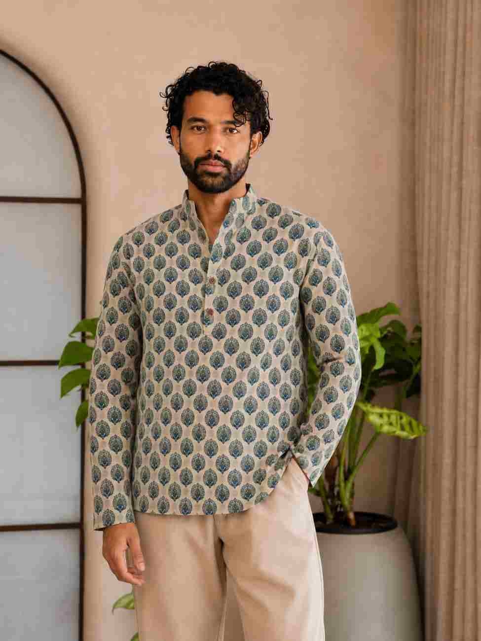 Men's printed designer outfit for festive celebrations