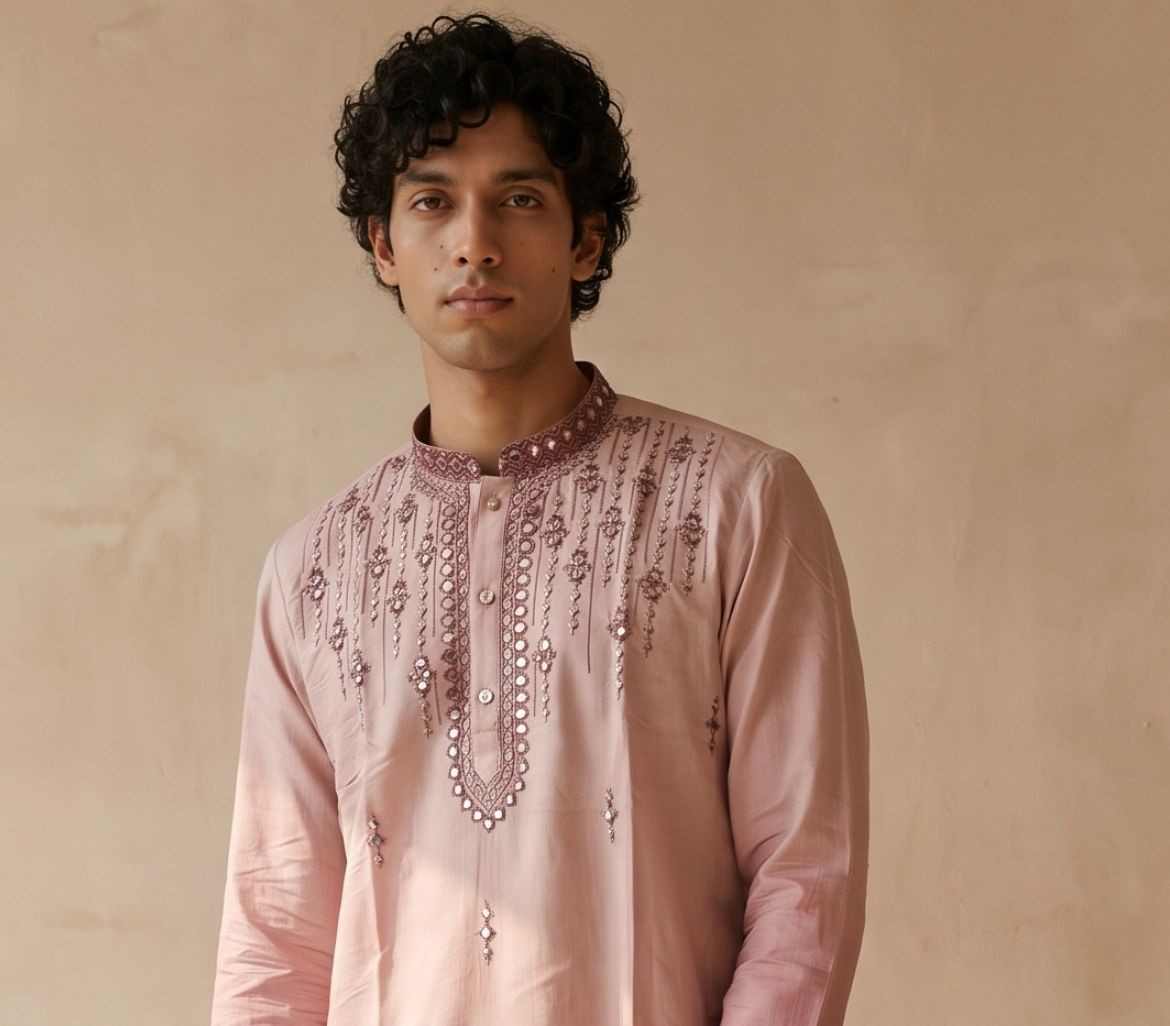 Stylish men's embroidered outfit for parties and celebrations
