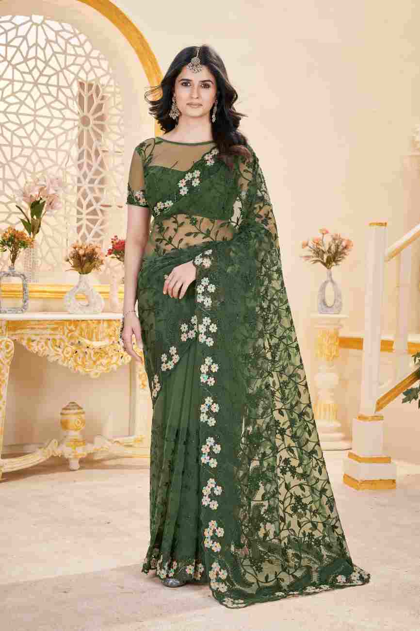 Designer embroidered saree for wedding celebrations