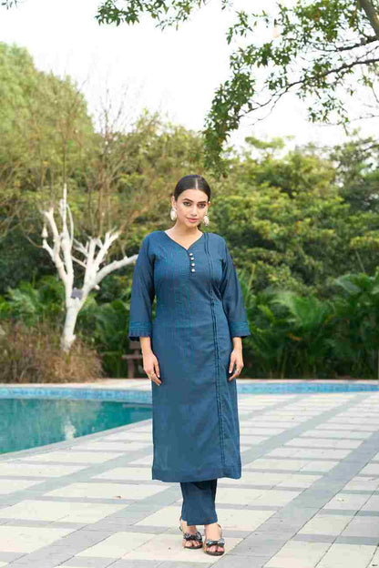 Traditional embroidered outfit for women's festive wardrobe