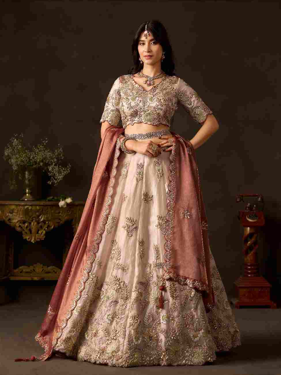 Designer ethnic clothing with decorative sequin embellishments