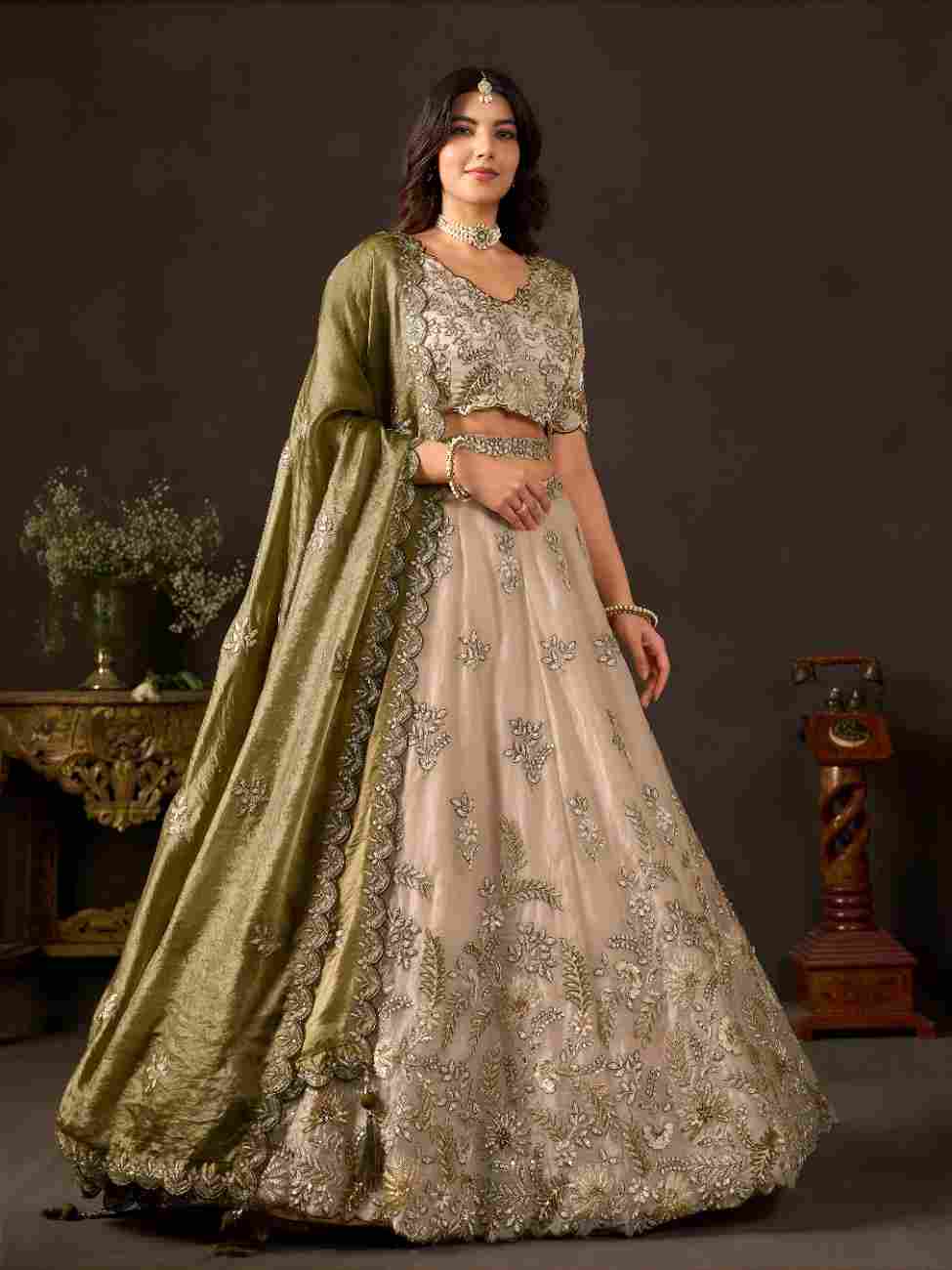 Fendy festive wear with zari and embroidery detailing