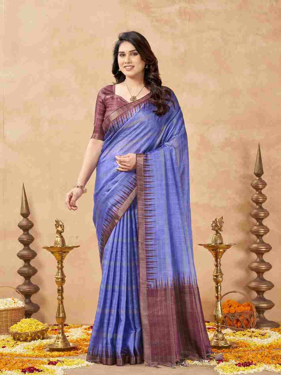 Elegant woven zari silk saree for special occasions