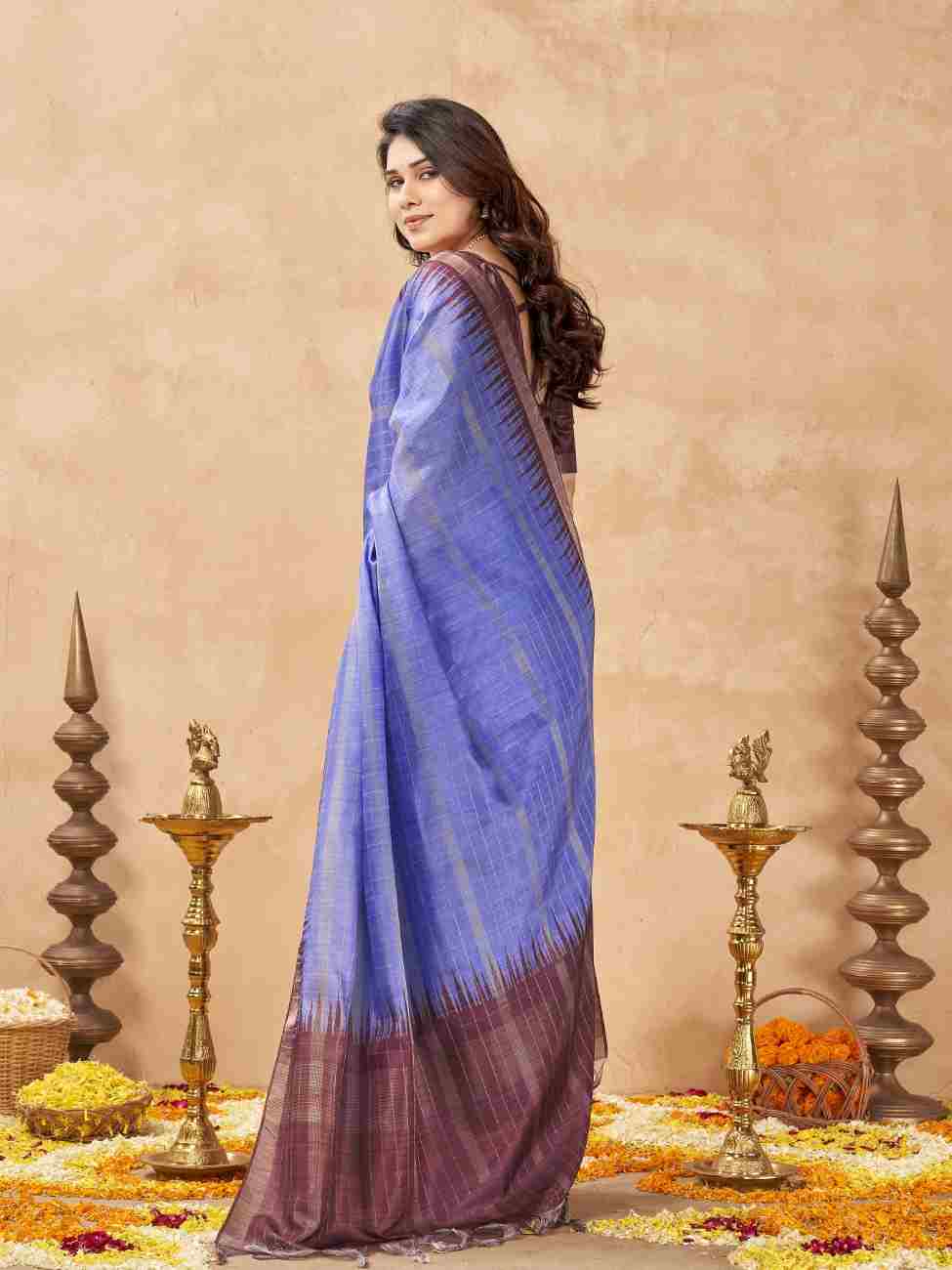 Traditional Indian Tussar silk saree for women