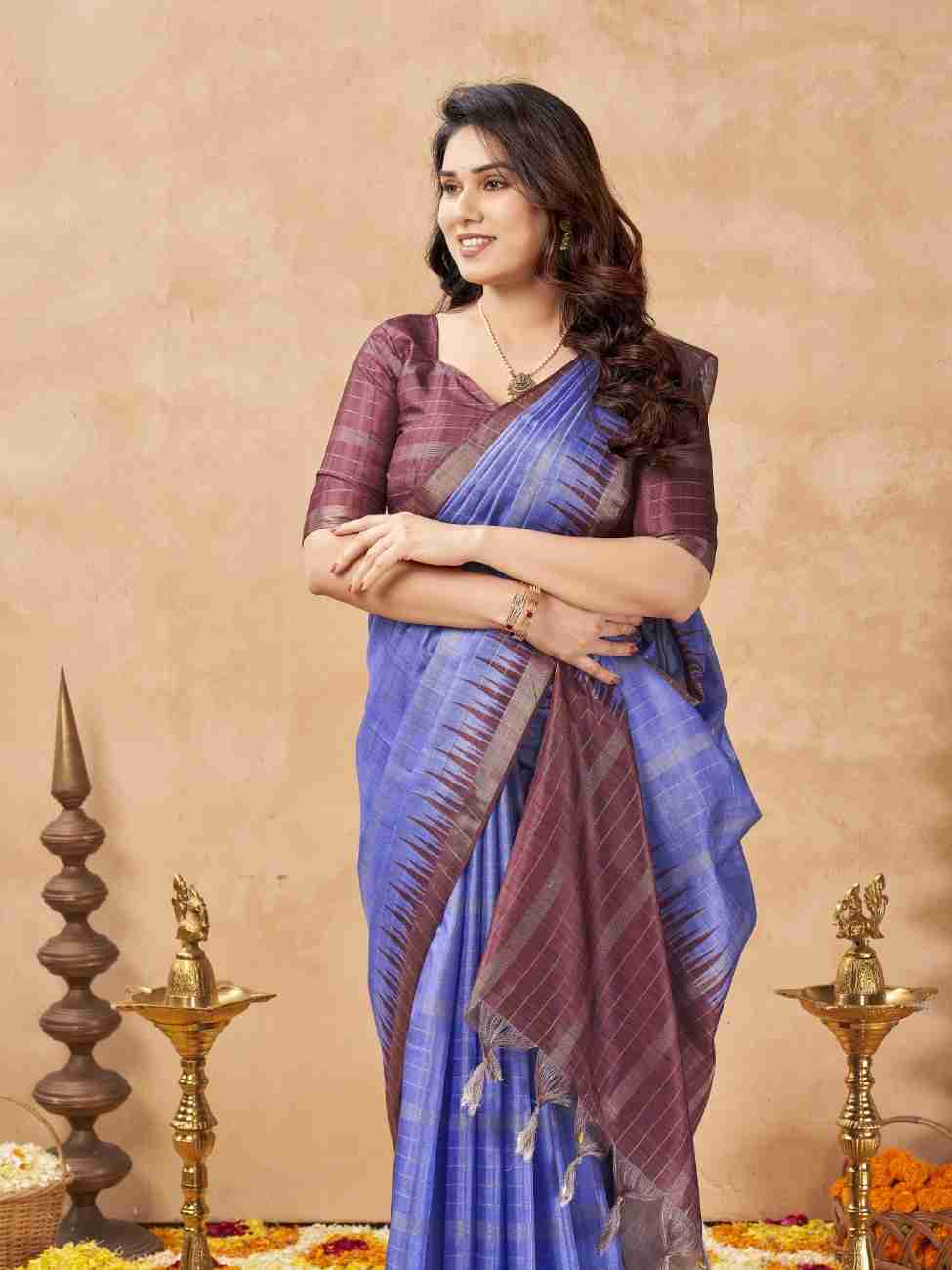 Designer silk saree for festivals and family functions