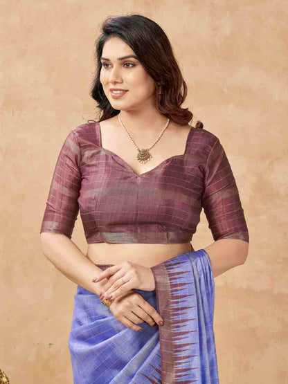 Women's festive fashion saree with woven zari detailing