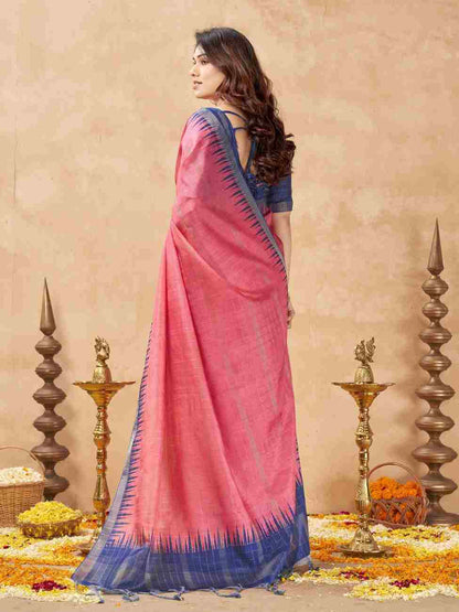 Designer Tussar silk festive wear saree for women