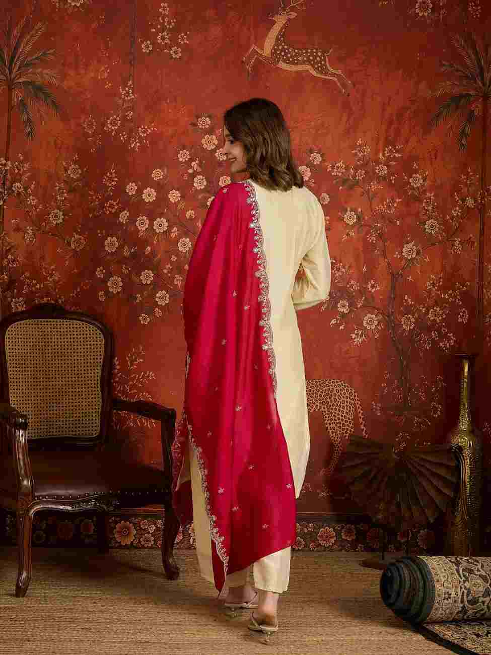 Women's Vichitra ethnic suit with embroidery work