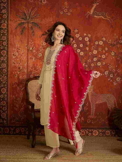Vichitra traditional suit available in sizes M to 3XL