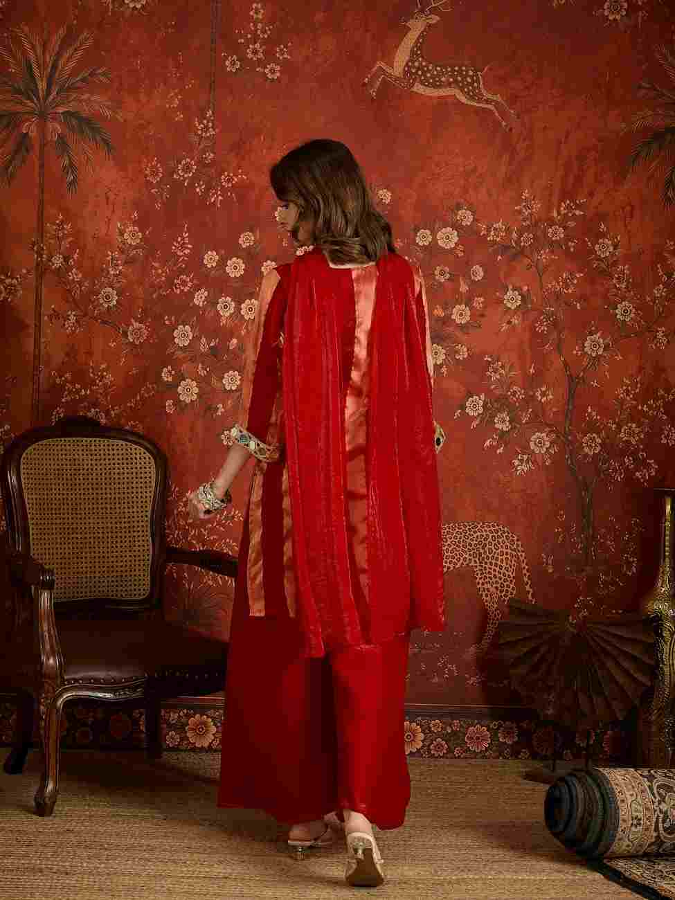 Fendy embroidered outfit for family functions and celebrations