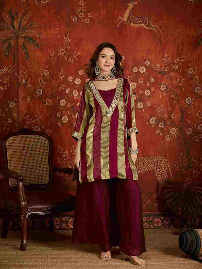 Stylish women's designer suit for traditional occasions