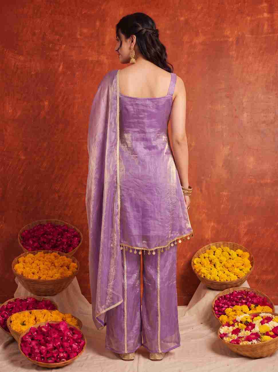 Women's ethnic suit suitable for festive occasions.