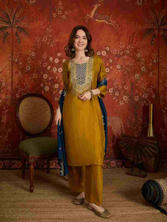 Vichitra designer embroidered ethnic suit for women