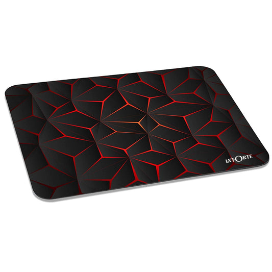LA' FORTE Computer Laptop Non-Slip Rubber Mousepad (3 mm ) Black Abstract