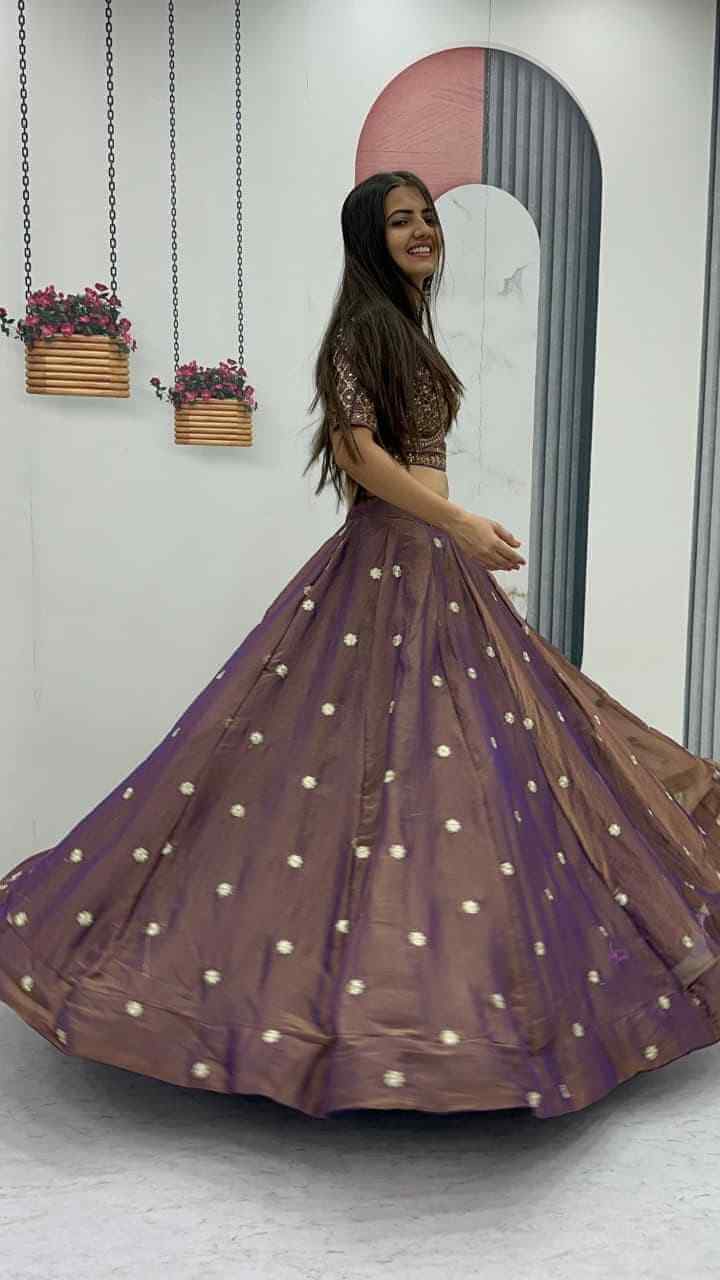 Stylish ethnic lehenga set with dupatta