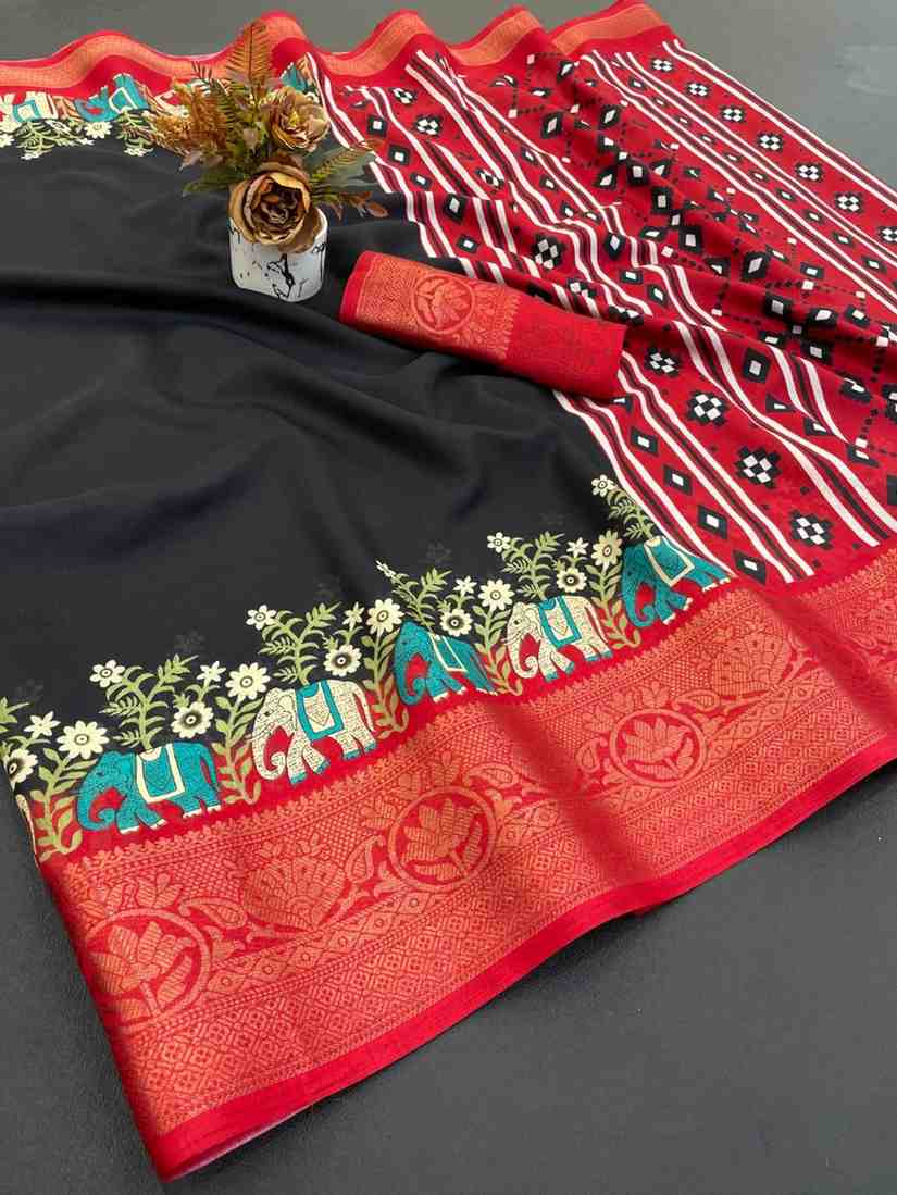 Designer Freehand Saree