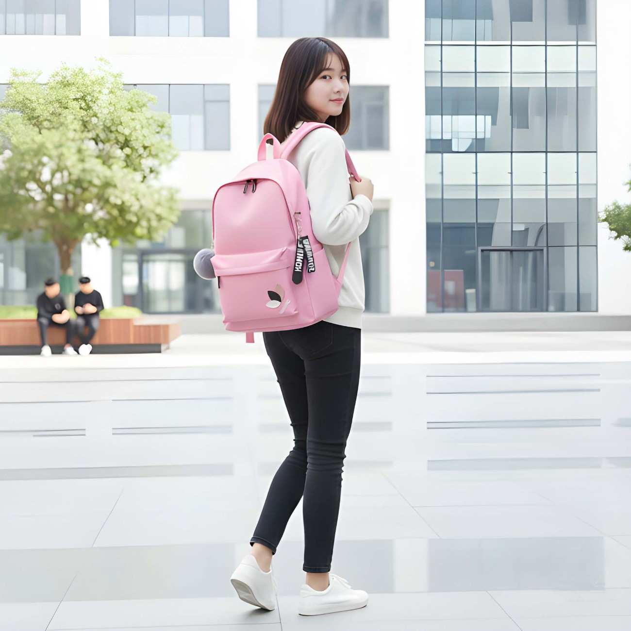 Stylish Women’s Pink Backpack | Lightweight College & Daily Use Bag