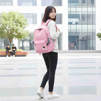 PU Leather School Bag for Girls