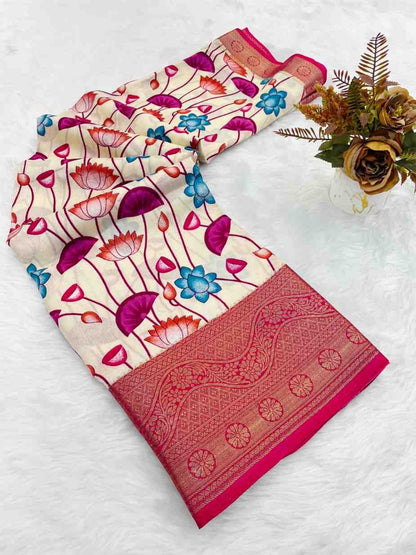 Designer Freehand Saree