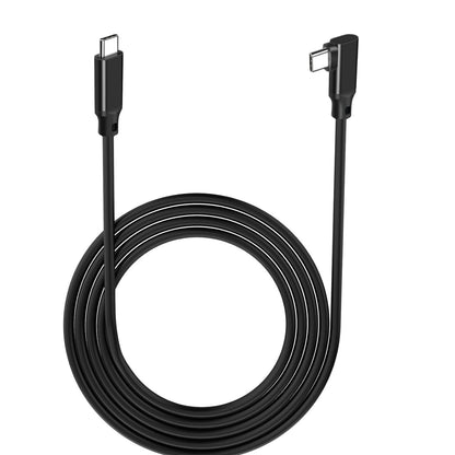 Flixx USB-C to USB-C Cable with L-Shaped Connector, 1.5 Meter, 65 W 3A Current, Super Fast Charging & High-Speed Data Transfer