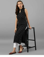 Rayon Cut Sleeves Kurti with Pant