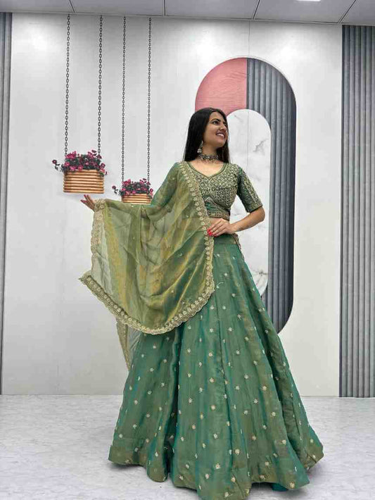 Heavy embroidery Mosh lehenga choli for women