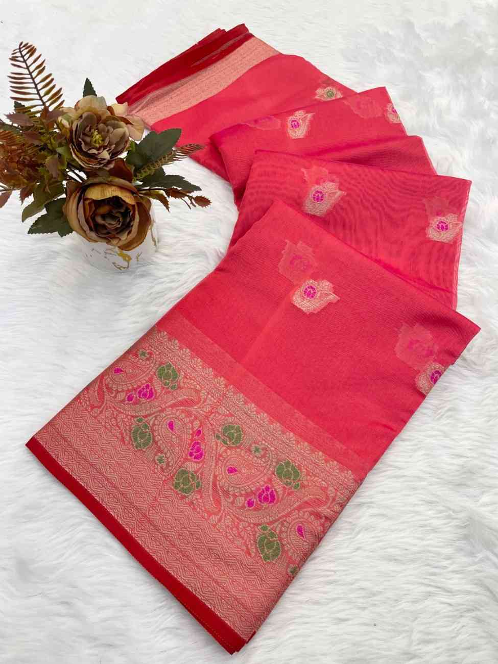 Designer Freehand Saree