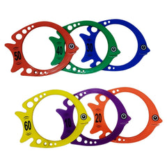 Pool Diving Fish for Play Fun Games Kids Diving Verticle Swimming Skills Improvement and Hand Eye Coordination Training/Coloured Numbered Diving Vertical Fish - Set of 6