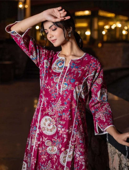 Premium Printed Straight Kurta