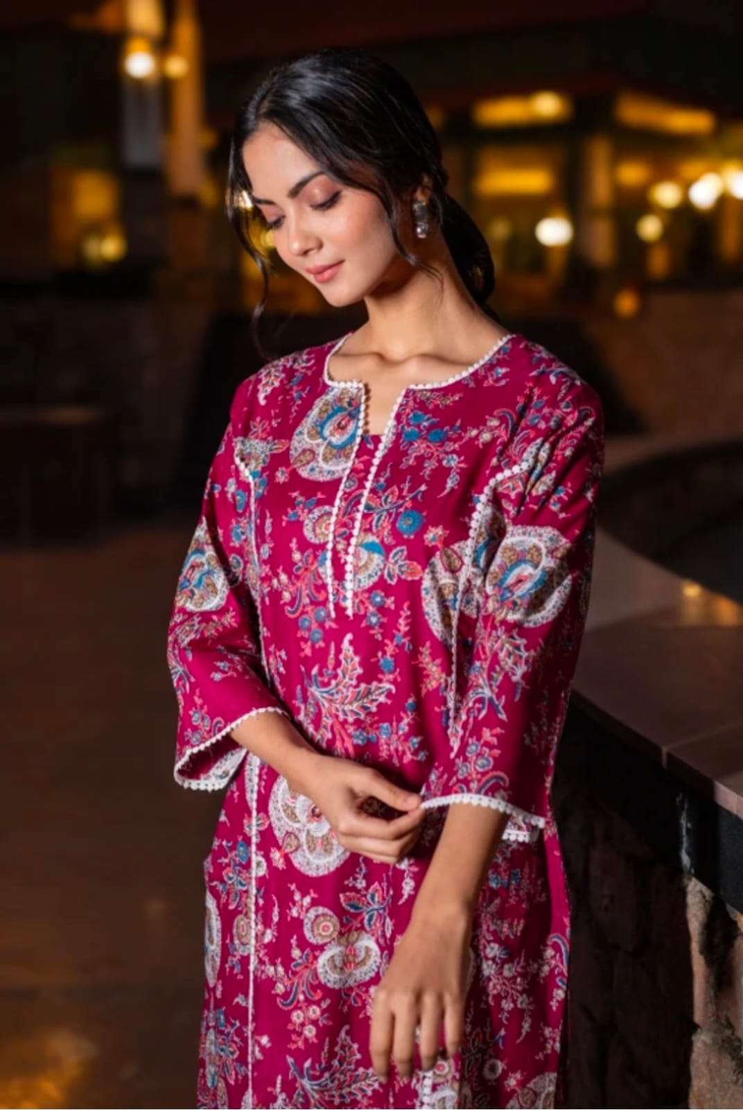 Premium Printed Straight Kurta