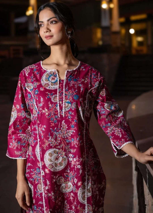 Premium Printed Straight Kurta