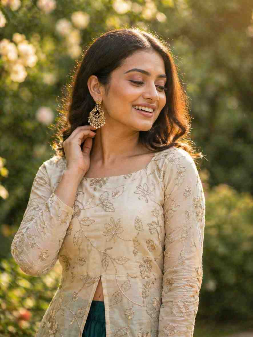 Designer lehenga with full sleeves blouse