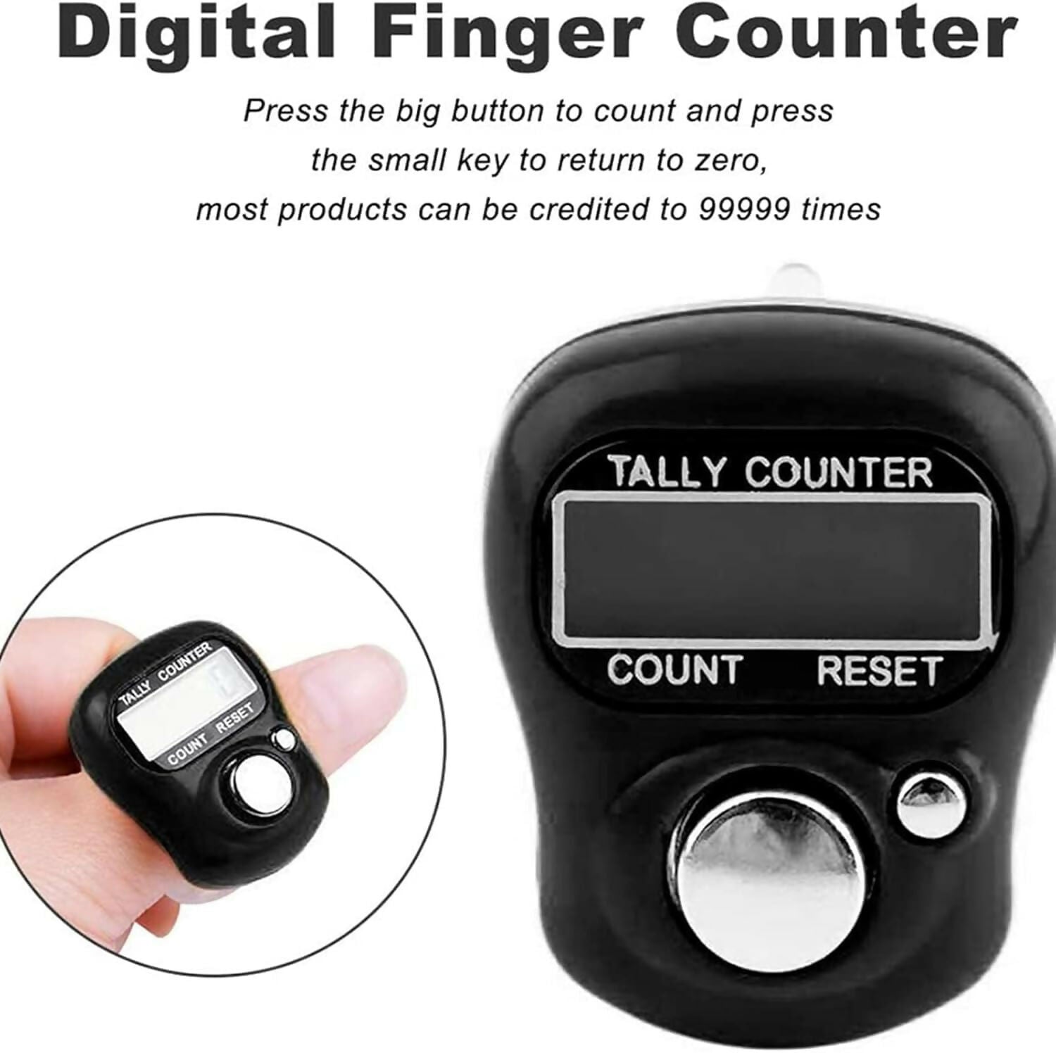 Digital finger tally counter lcd 5 digit click counter Anything