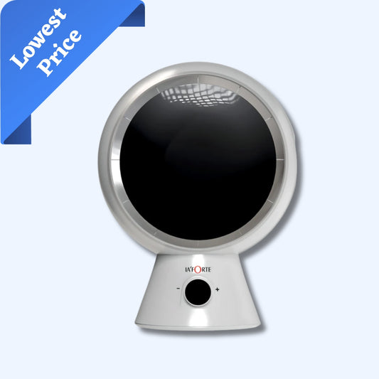 LA' FORTE Robo Cool 5W Mini Desk Fan | Rechargeable, Quiet, Auto-Rotation | 3 Speeds, 4000mAh Battery