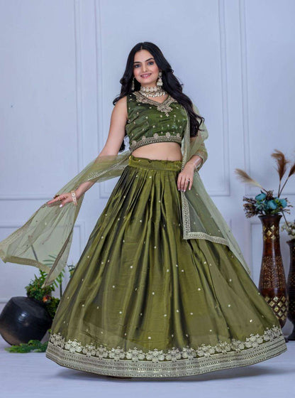 Designer stitched lehenga jimmy choo embroidery sequence wedding wear
