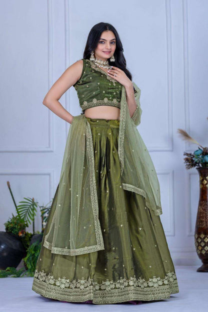 Designer stitched lehenga jimmy choo embroidery sequence wedding wear