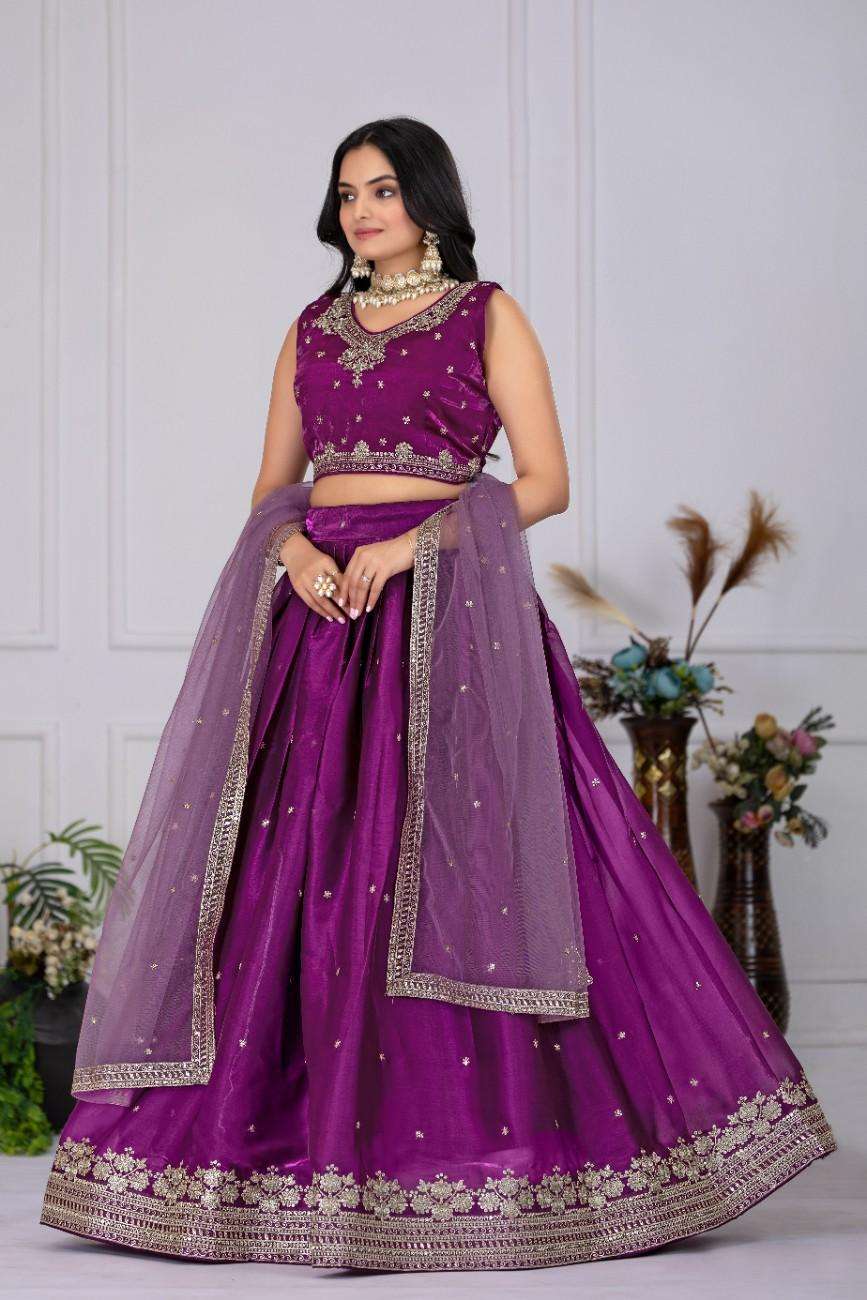 Designer stitched lehenga jimmy choo embroidery sequence wedding wear