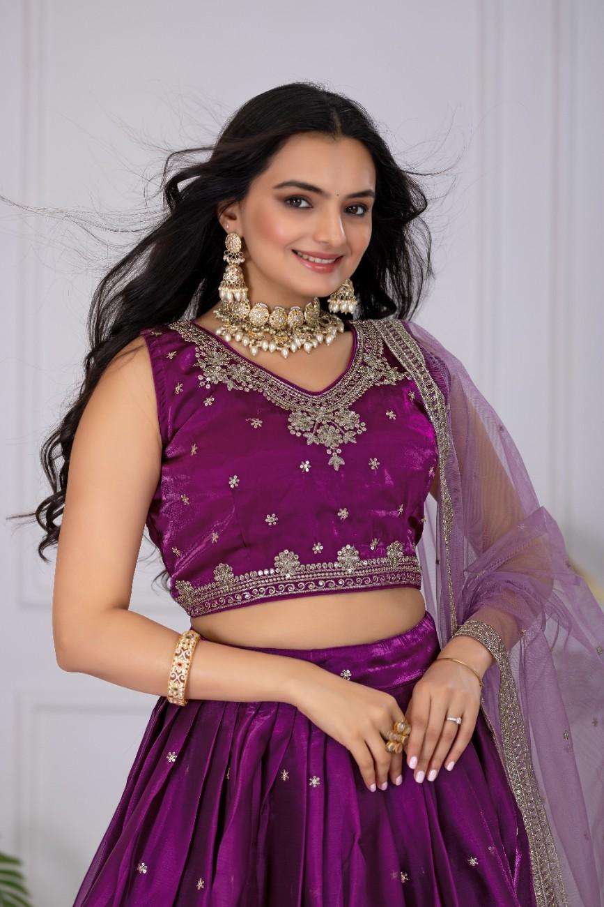 Designer stitched lehenga jimmy choo embroidery sequence wedding wear