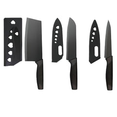 3 piece kitchen knife set with sheaths chef fruit knives stainless steel