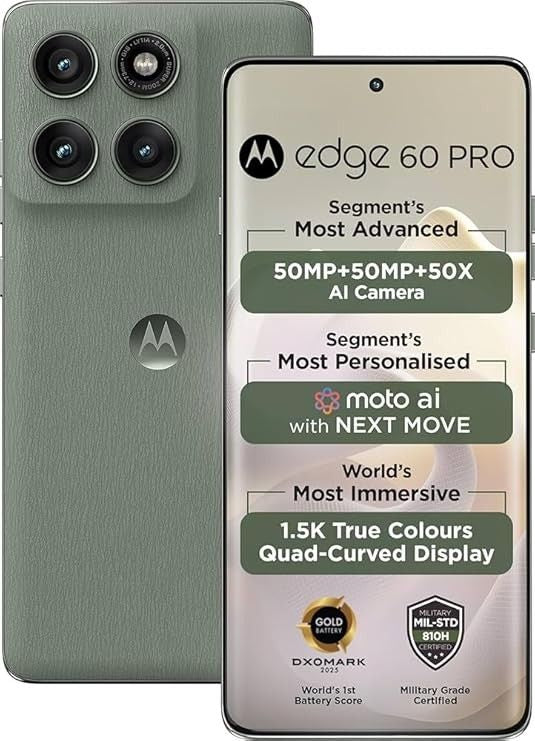 motorola edge 60 pro 5g 8gb ram 256gb 6000mah 120hz poled smartphone