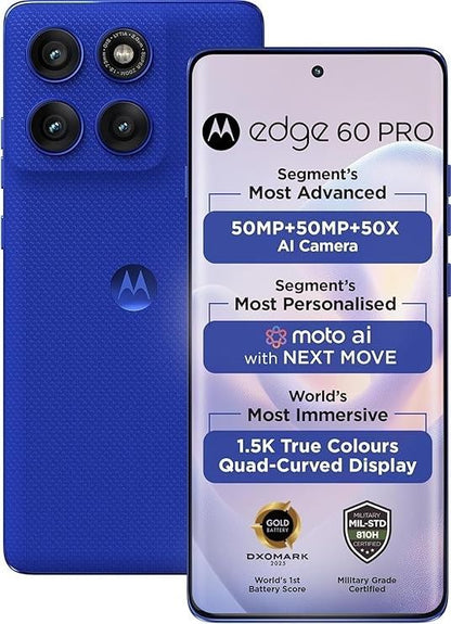 motorola edge 60 pro 5g 8gb ram 256gb 6000mah 120hz poled smartphone