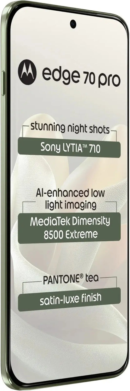 Motorola Edge 70 Pro 5G mobile phone with AMOLED display