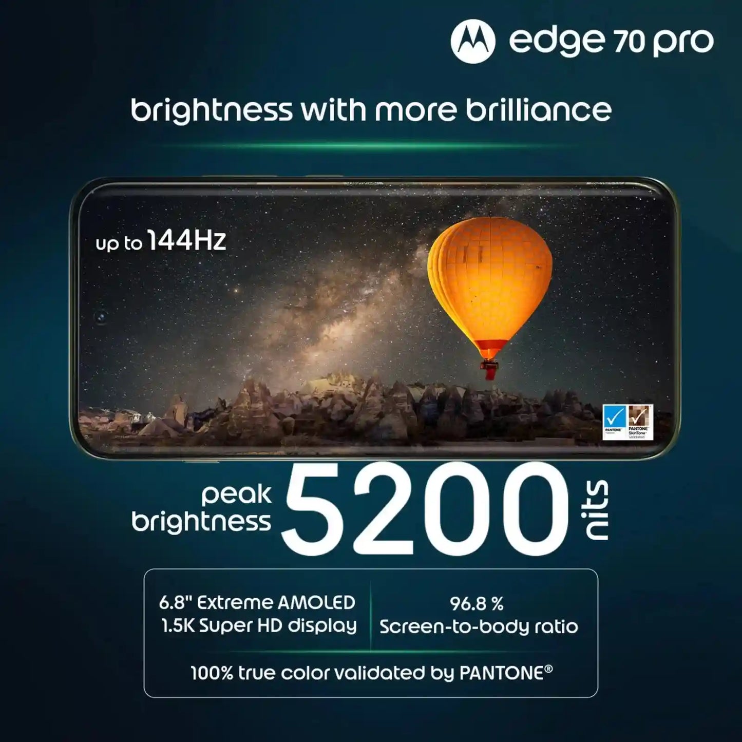 Motorola Edge 70 Pro 5G smartphone close-up of camera module with 50MP dual lens system