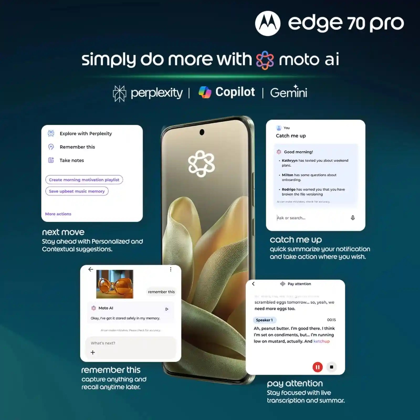 Motorola Edge 70 Pro 5G smartphone highlighting long-lasting build and robust design