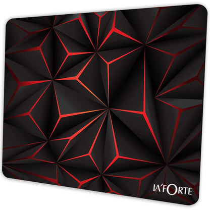 LA' FORTE Computer Laptop Non-Slip Rubber Mousepad (3 mm ) Black Abstract