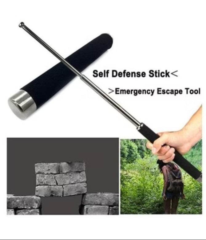 Multi function collapsible self defence stick expanded view 25.5 inch